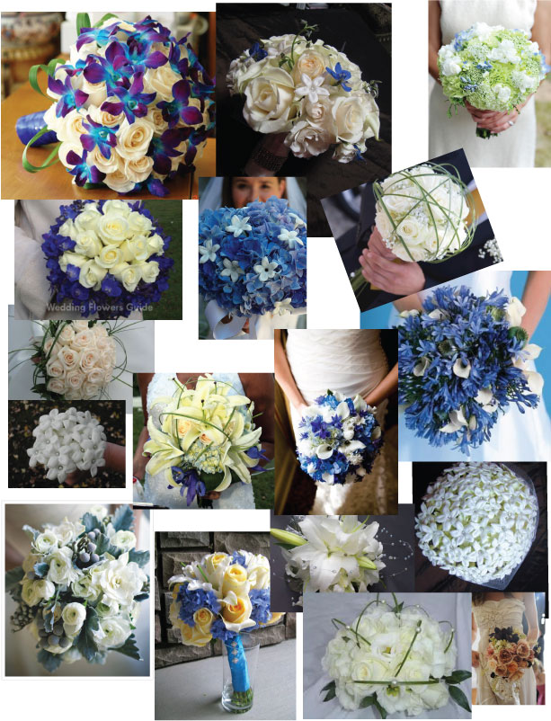 Tag Archives blue white flower bouquets lilies roses stephanotis wedding